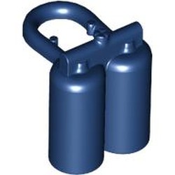 LEGO part 3838a Minifig Neckwear Airtanks with Large Holes in Earth Blue/ Dark Blue
