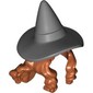 Hair and Hat, Dark Bluish Grey Witches Hat pattern