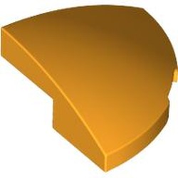 LEGO part 5852 Brick Round Corner, Curved 2 x 2 x 2/3 Quarter Circle in Flame Yellowish Orange/ Bright Light Orange