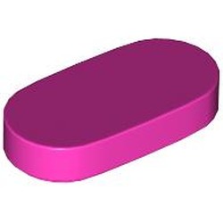 LEGO part 1126 Tile Round 1 x 2 in Bright Purple/ Dark Pink