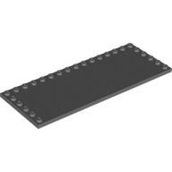 LEGO part 6205 Plate Special 6 x 16 with Studs on 3 Edges in Dark Stone Grey / Dark Bluish Gray