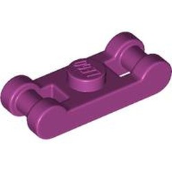 LEGO part 78257 Plate Special 1 x 1 with Handle on 2 Ends in Bright Reddish Violet/ Magenta