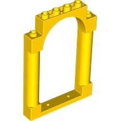 LEGO part 40066 Panel 1 x 6 x 7 with 2 Columns and Arch in Bright Yellow/ Yellow