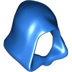 LEGO part 30381 Hood, Connected Chin in Bright Blue/ Blue