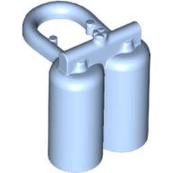 LEGO part 3838a Minifig Neckwear Airtanks with Large Holes in Light Royal Blue/ Bright Light Blue