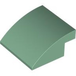 LEGO part 7249 Brick Curved 4 x 4 x 1 2 / 3 in Sand Green