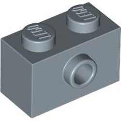LEGO part 86876 Brick Special 1 x 2 with 1 Center Stud on 1 Side, Bottom Stud Holder in Sand Blue