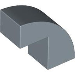 LEGO part 5907 Brick Curved 1 x 2 x 1 2/3 with 1 Cutout in Sand Blue