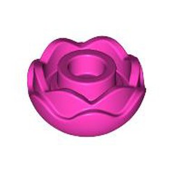 LEGO part 5904 Plant, Flower, Peony Rose with 2 Layers in Bright Purple/ Dark Pink