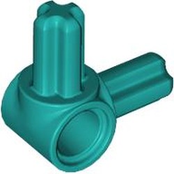 LEGO part 10197 Technic Pin Connector Hub with 2 Perpendicular Axles in Bright Bluish Green/ Dark Turquoise