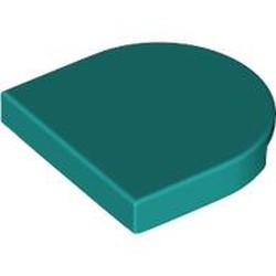 LEGO part 5520 Tile Round 2 x 2 Half Circle in Bright Bluish Green/ Dark Turquoise