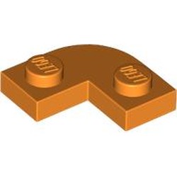 LEGO part 79491 Plate Round Corner 2 x 2 with 1 x 1 Cutout in Bright Orange/ Orange