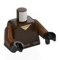 Torso, Jedi Robe, Tan Shirt, Reddish Brown Belt, Silver Lace print, Reddish Brown Arms, Black Hands