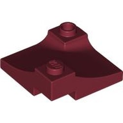 LEGO part 73682 Brick Curved, Internal Double, 3 x 3 with 1/3 Inverted Cutout, Corner in Dark Red