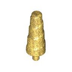 LEGO part 7199 Creature Body Part, Horn (Unicorn) with Small Pin in Warm Gold/ Pearl Gold