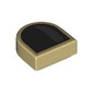 Tile Round 1 x 1 Half Circle with Black Nail, Dark Bluish Grey Shine print