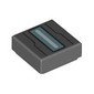Tile 1 x 1 with Metal Blue/White Triangle, Black Lines print
