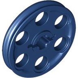 LEGO part 4185 Technic Wedge Belt Wheel [aka Pulley] in Earth Blue/ Dark Blue