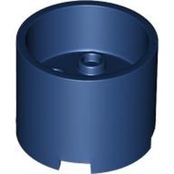 LEGO part 73111 Brick Round 3 x 3 x 2 Recessed Center with 2 x 2 Studs and Axle Hole in Earth Blue/ Dark Blue