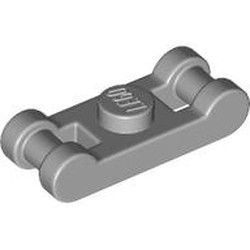 LEGO part 78257 Plate Special 1 x 1 with Handle on 2 Ends in Medium Stone Grey/ Light Bluish Gray