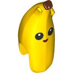 LEGO part 5277pr0002 Costume Banana Half with Standard Face print in Bright Yellow/ Yellow