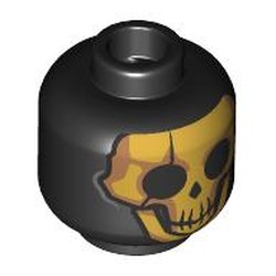 LEGO part 28621pr9671 Minifig Head with print in Black