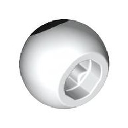 LEGO part 32474pr0004 Technic Ball Joint with Black Dot/Eye print in White