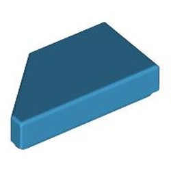 LEGO part 5092 Tile 1 x 2 with Stud Notch Right in Dark Azure