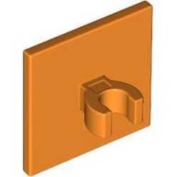 LEGO part 15210 Road Sign Clip-on 2 x 2 Square [Thick Open O Clip] in Bright Orange/ Orange