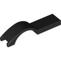 LEGO part 50947 Wheel Arch, Mudguard 1 x 4 1/2 in Black