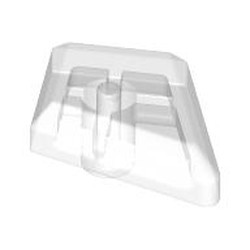 LEGO part 35649 Tile Special 1 x 2 Diamond Plain in Transparent/ Trans-Clear