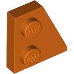 LEGO part 24307 Wedge Plate 2 x 2 Right in Reddish Orange