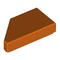 LEGO part 5092 Tile 1 x 2 with Stud Notch Right in Reddish Orange