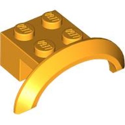 LEGO part 98282 Wheel Arch, Mudguard 4 x 2 1/2 x 1 in Flame Yellowish Orange/ Bright Light Orange