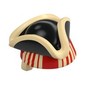 Tricorn Hat with Bandana Tan, Red Stripes print