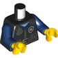 Torso, Police Vest, Utility Belt, Silver Police Badge, Radio print, Dark Blue Arms, Yellow Hands