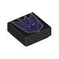 Tile 1 x 1 with Dark Purple Sound Wave print