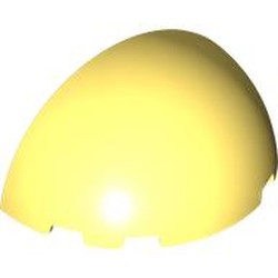 LEGO part 7202 Dome 6 x 3 x 3 Half in Cool Yellow/ Bright Light Yellow