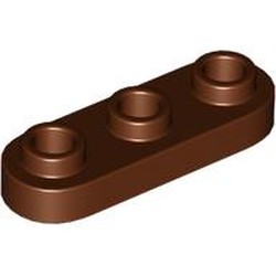 LEGO part 77850 Plate Special 1 x 3 Rounded with 3 Open Studs in Reddish Brown