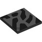 Tile 4 x 4 with Silver Shapes print
