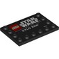 Plate Special 4 x 6 with Studs on 3 Edges with 'LEGO STAR WARS KYLO REN' print