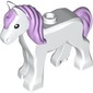 Animal, Foal, Long Mane, Lavender Tail, Black Eyes print