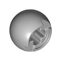 LEGO part 53585 Technic Ball Joint with Through Axle Hole in Medium Stone Grey/ Light Bluish Gray