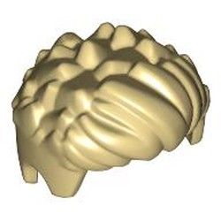 LEGO part 2631 Hair, Short Pointy, Wavy in Front in Brick Yellow/ Tan