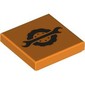 Tile 2 x 2 with Black Wrench/Tyre Logo print
