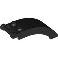 LEGO part 92474 Windscreen 6 x 2 x 2 with Handle in Black