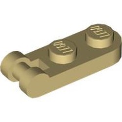 LEGO part 7508 Plate Special 1 x 2 Rounded with Handle in Brick Yellow/ Tan