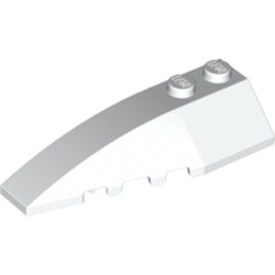 LEGO part 5830 Wedge Curved 6 x 2 Left, Smooth Inner Walls in White