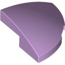 LEGO part 5852 Brick Round Corner, Curved 2 x 2 x 2/3 Quarter Circle in Lavender