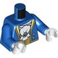 Torso Jacket, Gold Trim, White Ruffles, Jewel, Gold Vest print, Blue Arms, White Hands
